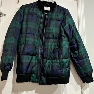 Old Navy Plaid Puffer Jacket